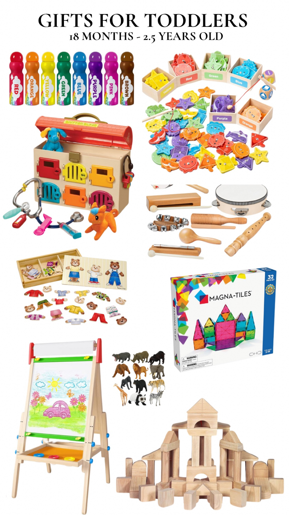 Many toys have kept my daughter from around 18 months until now (a little over 2). Some things I’m grabbing now are the easel, wooden sorting toy and the dot markers! 

Gifts for two year olds, best two year old gifts, gifts for 18 month olds, holiday gifts for toddlers, Christmas gifts for toddlers, wooden toys for toddlers, amazon prime day toddler toys, learning toys for toddlers

#LTKGiftGuide #LTKCyberWeek #LTKHoliday
