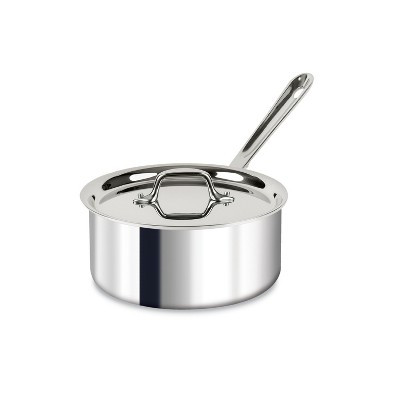 All-Clad 3qt Stainless Steel Sauce Pan with lid, 3-Ply Bonded Cookware, Silver | Target