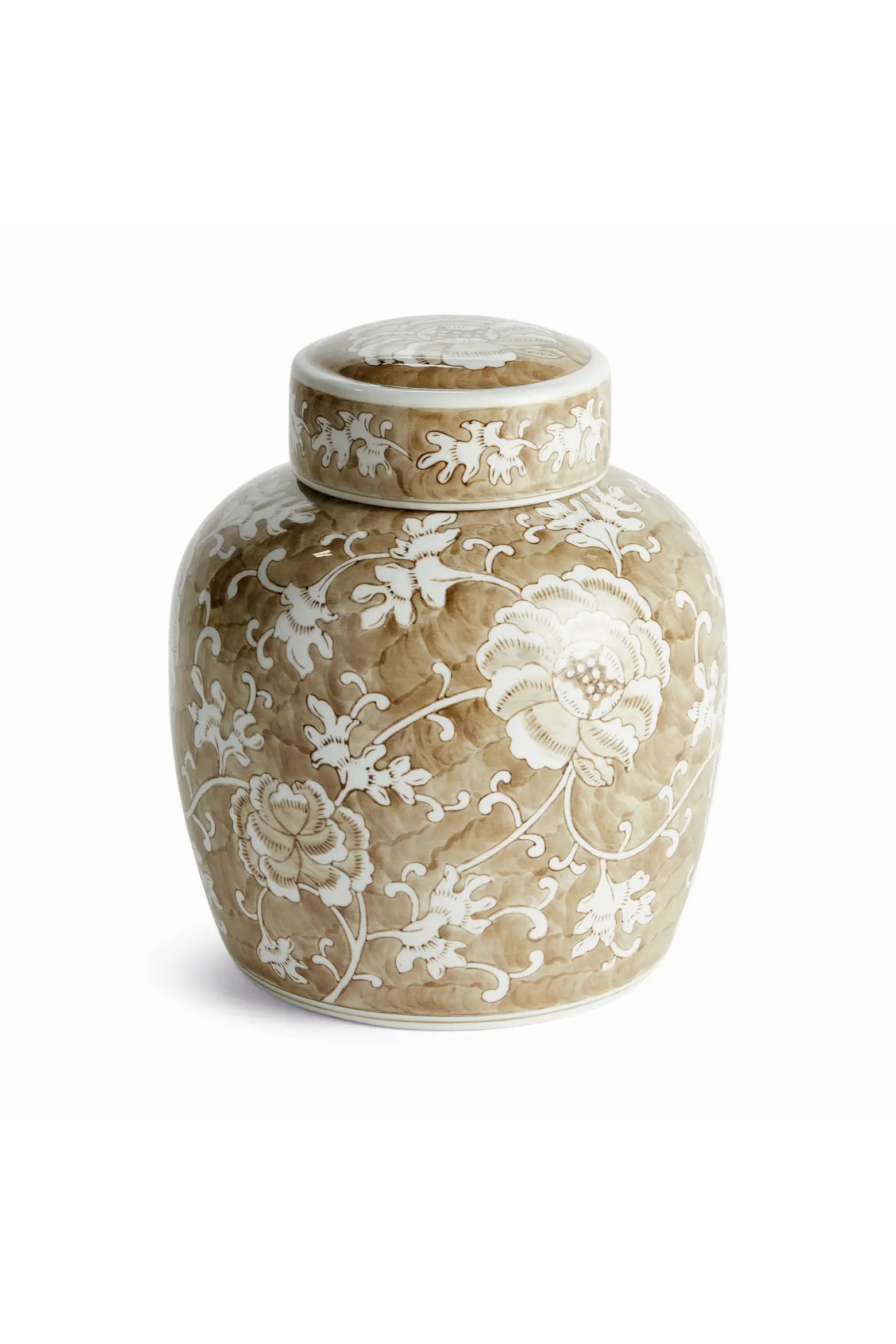 Napa Home & Garden Province Lotus Lidded Jar - Brown & White Chinoiserie | Nordstrom | Nordstrom