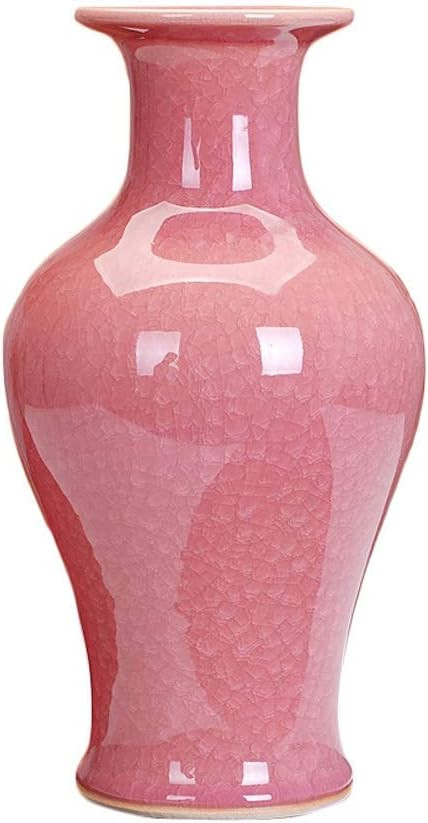 HTL Vases for Decor Chinese Style Pink Ceramic Vase Living Room Flower Arrangement Art Table Vase... | Amazon (US)