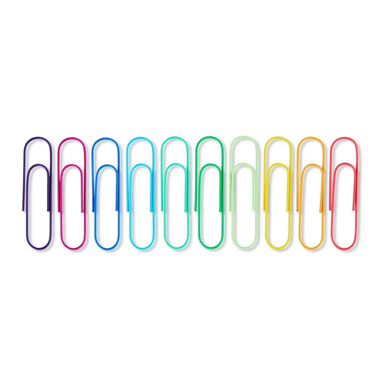 Pen+Gear Assorted Color Giant Paper Clips, 10 Count | Walmart (US)