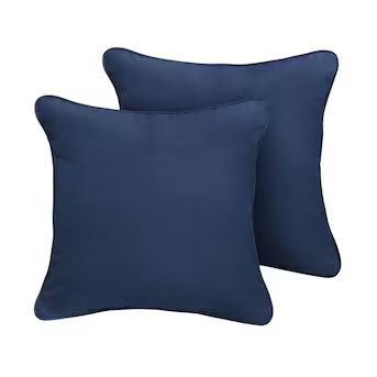 Mozaic Company 2-Pack Sunbrella Solid Navy Square Throw PillowItem #3854071 |Model #LW730001SP | Lowe's