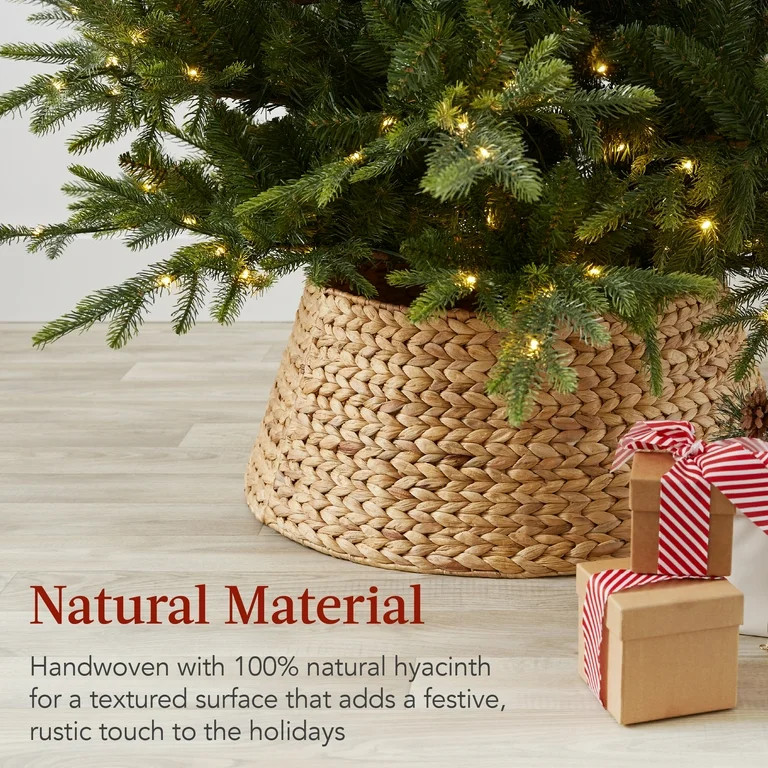 Best Choice Products 24in Woven Hyacinth Christmas Tree Collar, Tree Skirt Accessory w/ Cord Cut-... | Walmart (US)