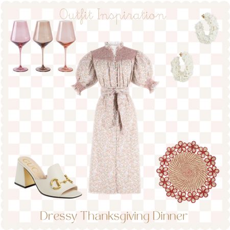 Outfit Inspiration - Dressy Thanksgiving, complete with woven placemats and colored Estelle glasses for the hostess 

#LTKhome #LTKSeasonal #LTKunder100