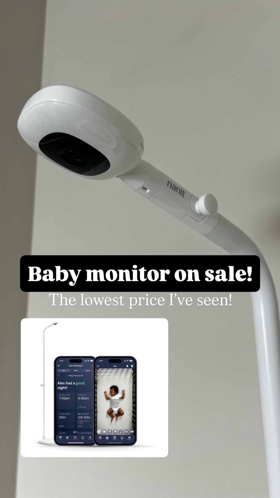 Our baby monitor is on sale! We absolutely LOVE the Nanit! I love how easy it is to access on my phone and love the insights! We also have the app on an iPad so if someone is watching Banks at our house, they have easy access to the monitor. 

#LTKBaby #LTKSaleAlert