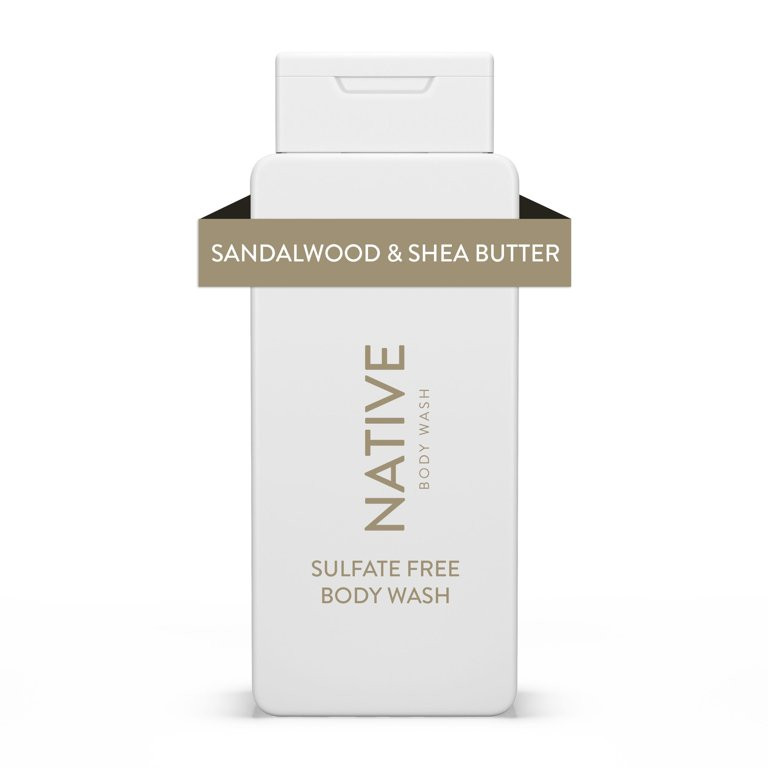 Native Body Wash, Sandalwood & Shea Butter, Sulfate Free, Paraben Free, for Men and Women, 18 oz | Walmart (US)
