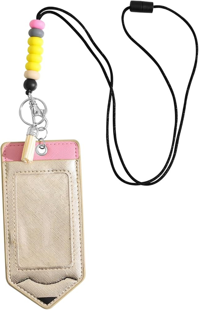2 Pcs Pencil Teacher Lanyards for ID Badges， Breakaway Lanyard for ID Badges, Durable and Styli... | Amazon (US)