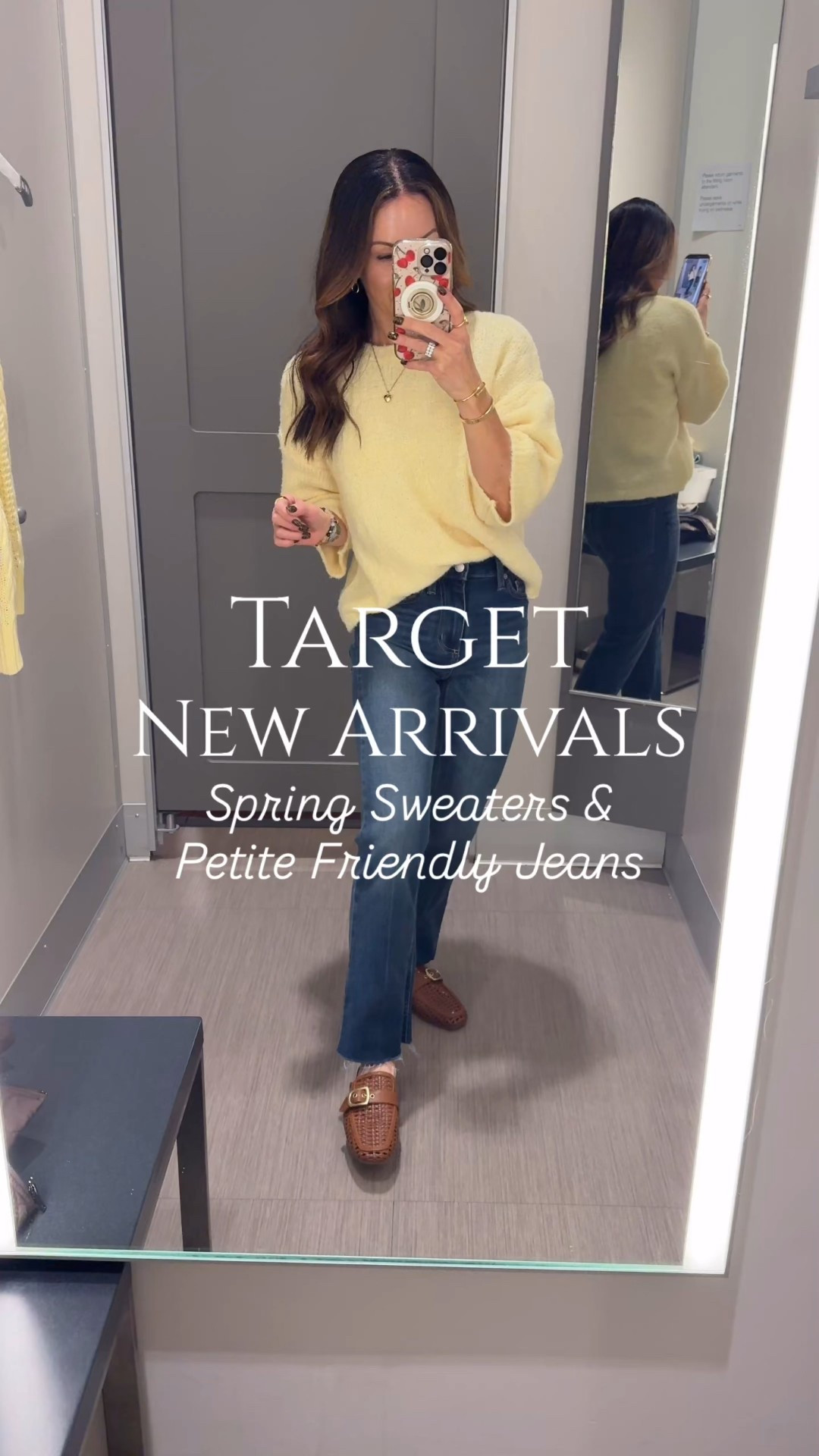 🎯 Target new spring sweaters & petite friendly jeans! 

For Ref: I’m 5’1”, 109lbs
Wearing size extra small in all the sweaters. 
Shoes I’m wearing a size 7. I’m typically a seven or a 7 1/2 and the seven fit perfectly. 
Jeans are a size 2. They are not available online yet as soon as they are, I will add them to the links 

💛Who else is loving butter yellow this season?? Love the sweet details on this short sleeve  lightweight sweater.  Loving these petite, friendly, kick flare, jeans, too! Oh, and don’t forget the shoes! These woven mules are, darling! 

#LTKOver40 #LTKPetite #LTKSeasonal