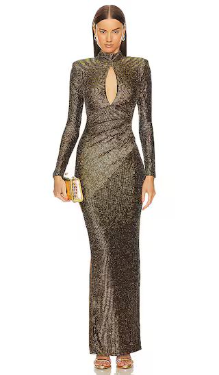 x REVOLVE Winnie Gown in Black & Gold | Revolve Clothing (Global)