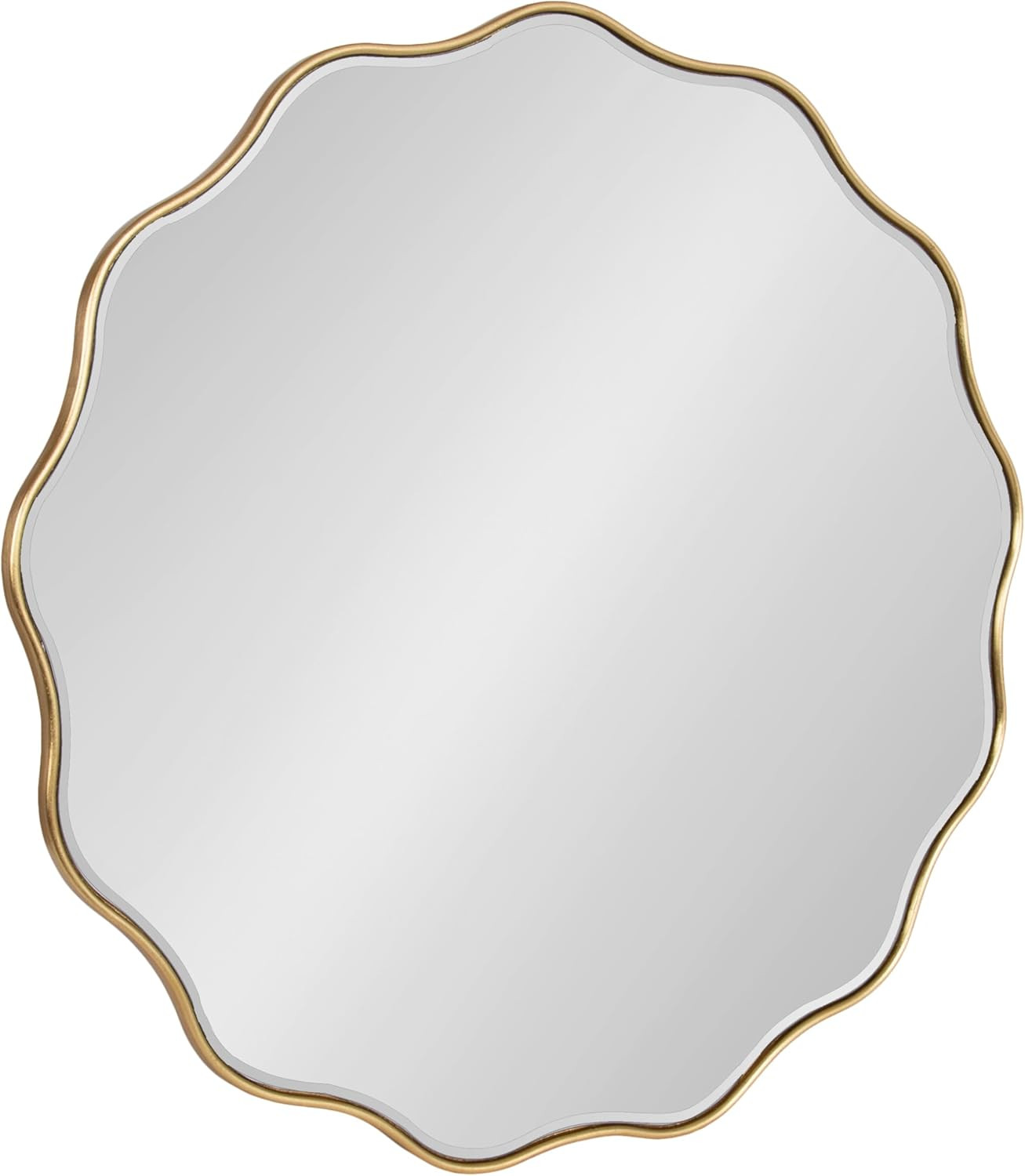 Kate and Laurel Viona Modern Scalloped Round Mirror; 32 Inch Diameter; Gold; Decorative Circle Wa... | Amazon (US)