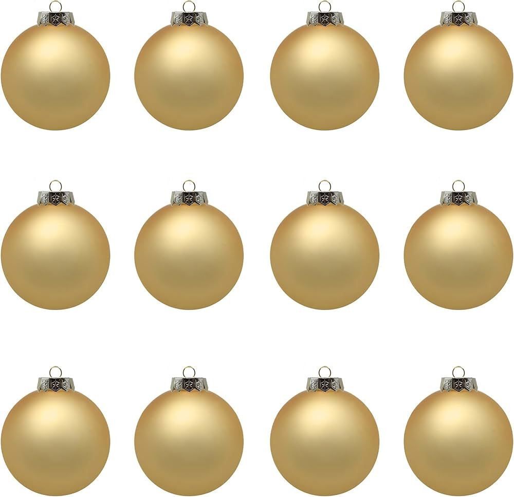 Sleetly 12pk Matte Christmas Tree Ball Ornaments Set for DIY Crafts for and Adults - Holiday Xmas... | Amazon (US)