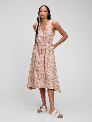 Tie-Waist Midi Dress | Gap (US)