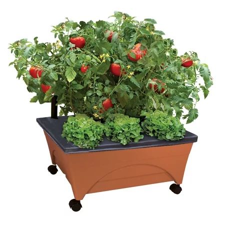 City Picker Raised Bed Grow Box ? Self Watering and Improved Aeration ? Mobile Unit with Casters | Walmart (US)