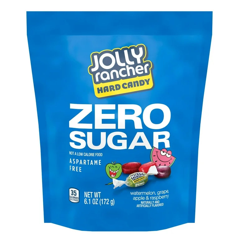 Jolly Rancher Zero Sugar Assorted Fruit Flavored Hard Candy, Bag 6.1 oz | Walmart (US)