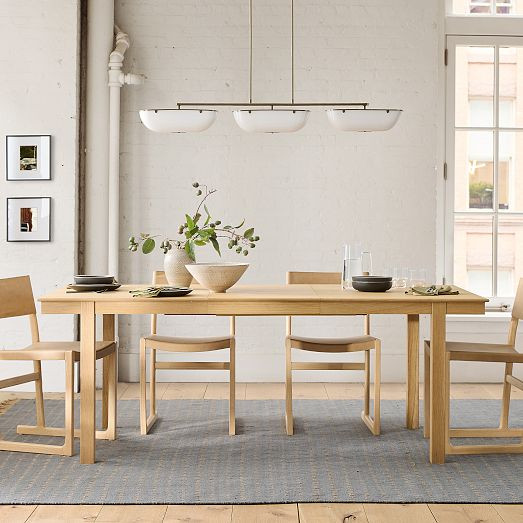 Siobhan Oak Extendable Dining Table (60"&ndash;98") | West Elm (US)