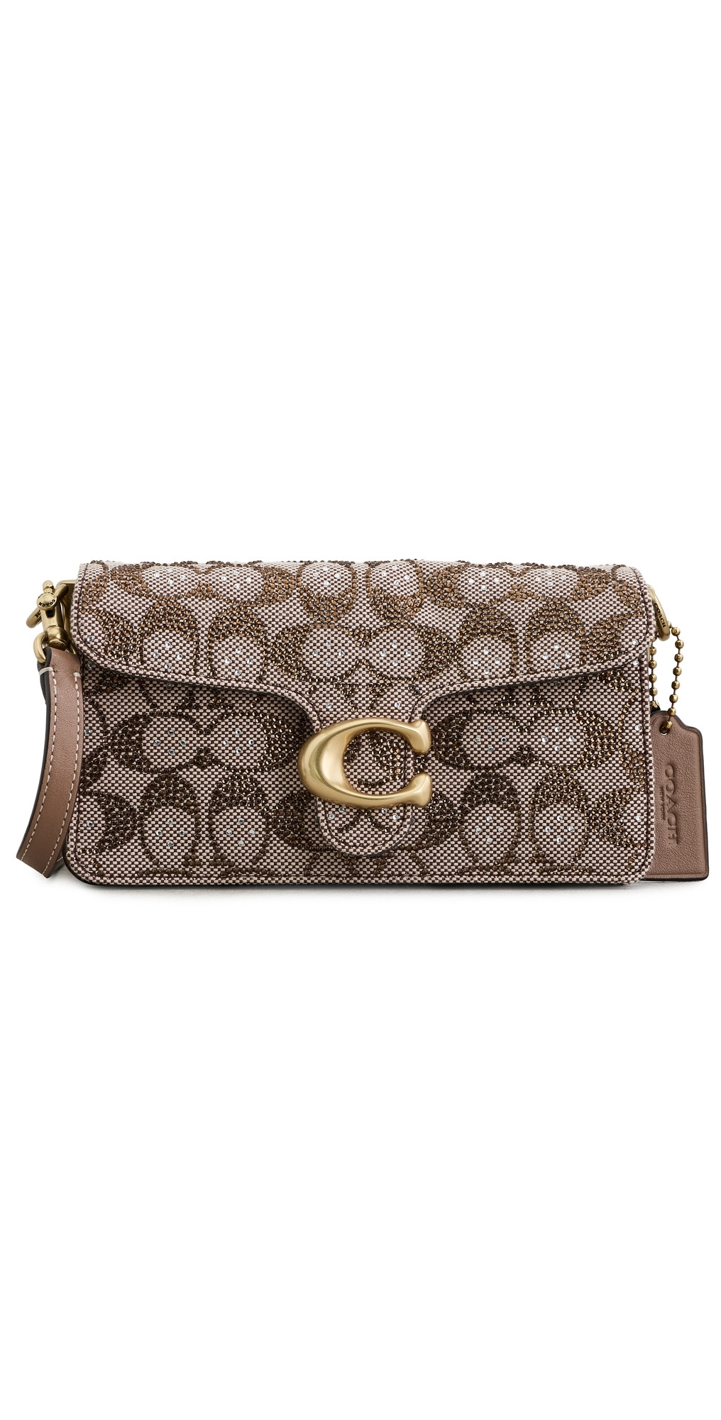 Coach Crystal Signature Soft Tabby Shoulder Bag Mushroom One Size | Shopbop