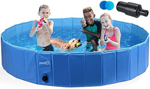 Pecute Foldable Dog Pool Portable Kiddie Pool, Dog Swimming Pool Collapsible PVC Pet Bathing Tub ... | Amazon (US)