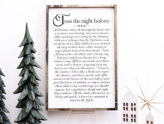 Twas the Night Before Chistmas Sign  Farmhouse Christmas Sign | Etsy (US)