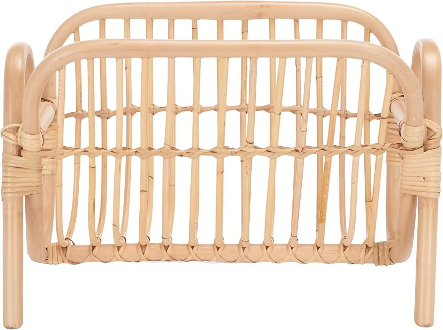 SAFAVIEH Home Collection – Selby Natural Rattan Magazine Rack, Woven Magazine Organizer for Liv... | Amazon (US)