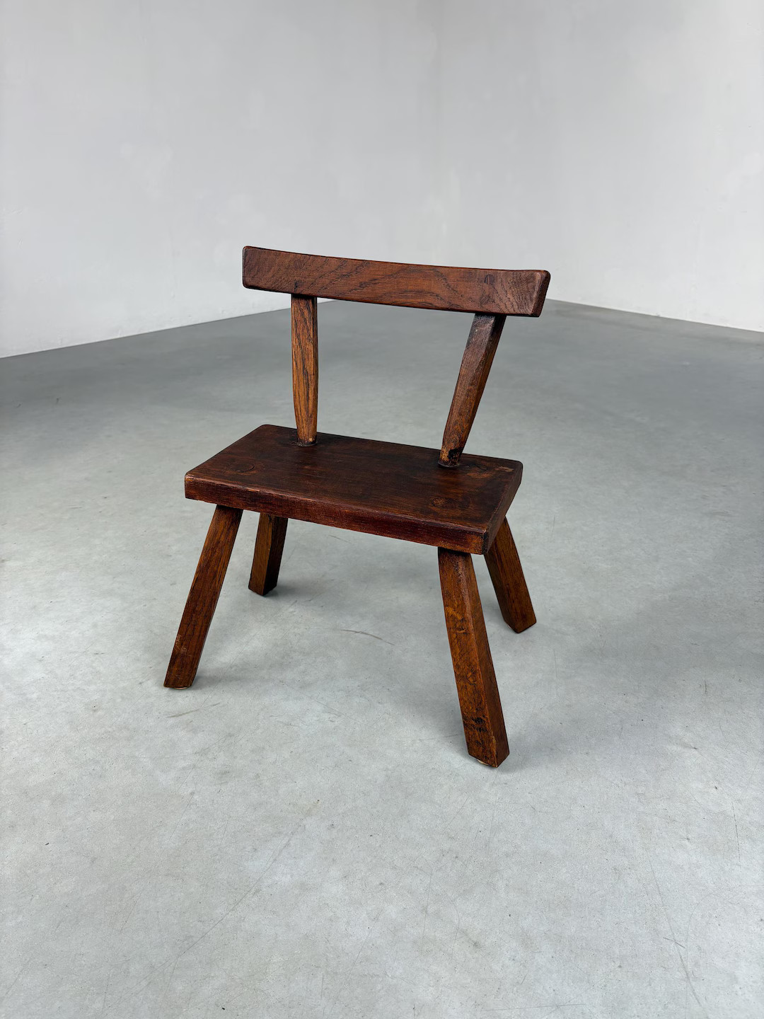 Rustic Brutalist Stool Made of Solid Wood - Vintage 1930s Chair - Boho Plant Stand Wabi Sabi - Et... | Etsy (US)