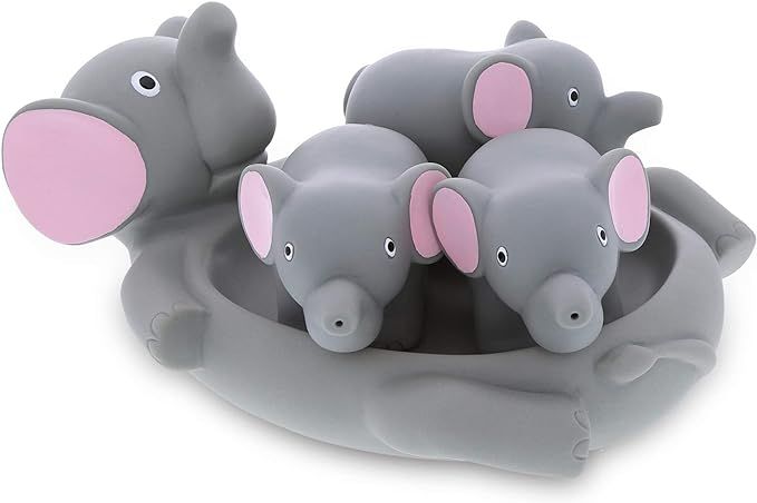 DolliBu Elephant Family Animal Bath Squirters 4 Piece Bath Toy Set, Children Bath Toys for Bathti... | Amazon (US)
