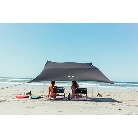 Neso Tents Grande Beach Tent, 7ft Tall, 9 x 9ft, Reinforced Corners and Cooler Pocket(Black) | Walmart (US)