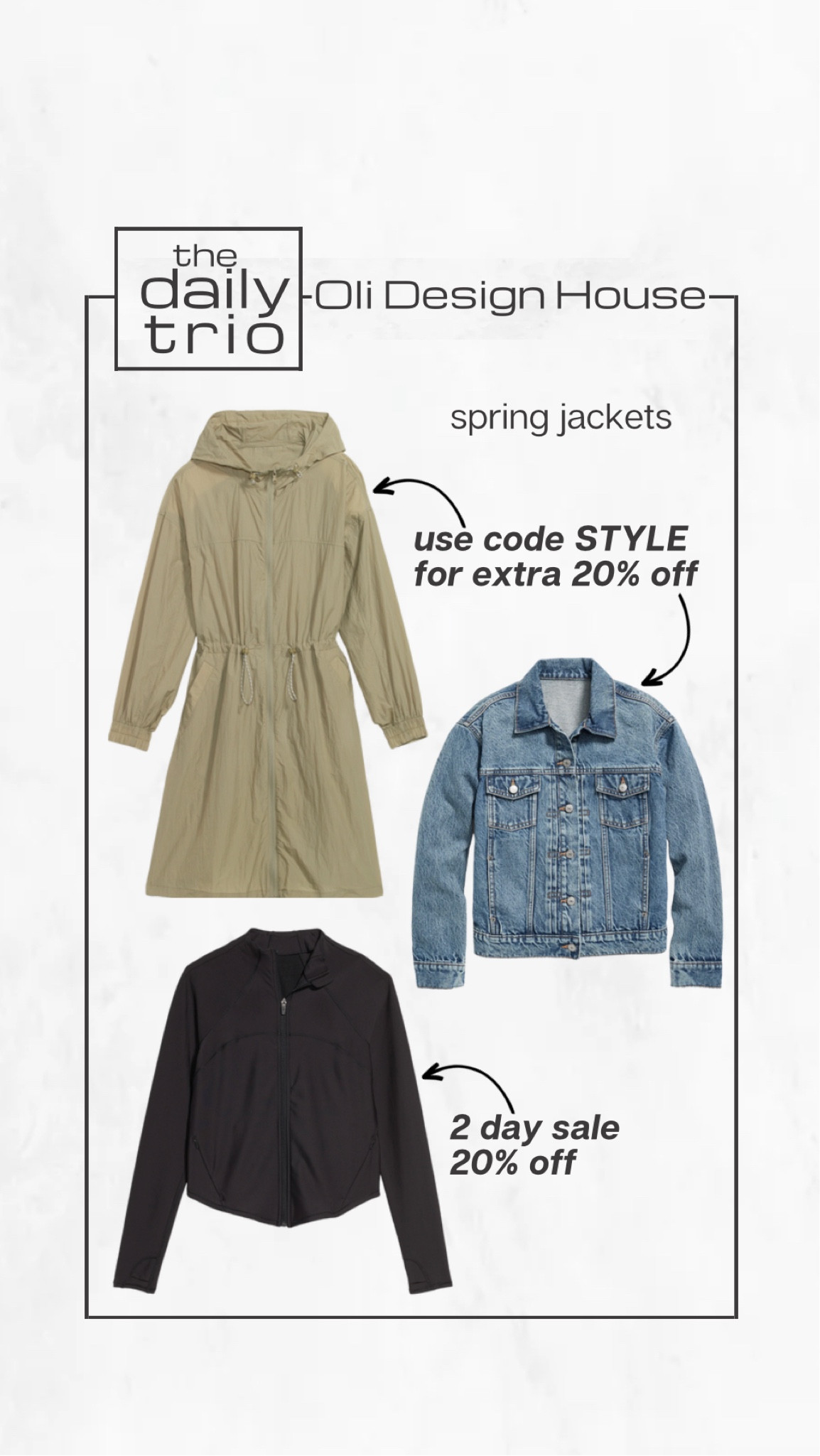 Spring jackets on sale

The perfect transitional spring jackets

Distressed denim jacket, black spring jacket, long hooded spring jacket

#LTKFind #LTKsalealert #LTKfit