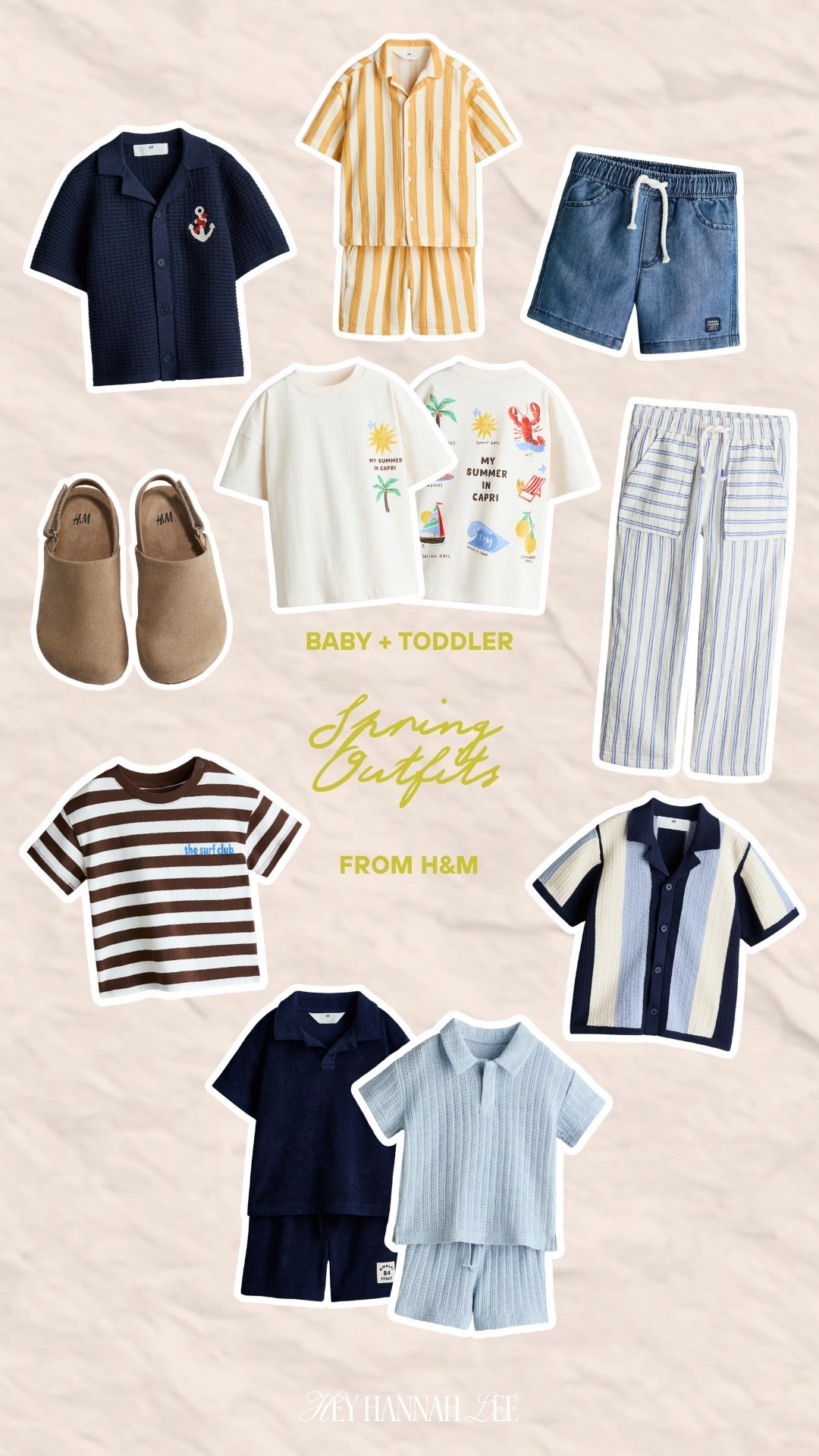 Baby and toddler boy spring outfits from H&M!! 
baby boy clothes, toddler boy outfits, spring style, shorts, linen pants, matching sets 

#LTKKids #LTKootd #LTKBaby