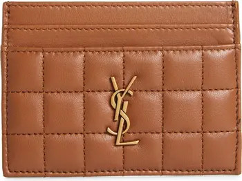 Saint Laurent Matelassé Leather Card Case | Nordstrom | Nordstrom