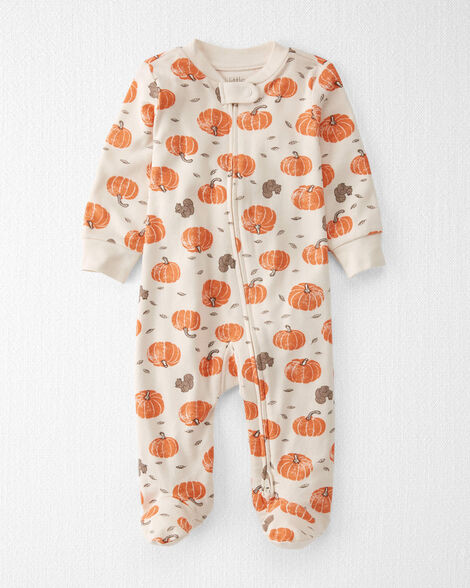 Baby Organic Cotton Sleep & Play Pajamas in Harvest Pumpkins Print | Carter's Inc