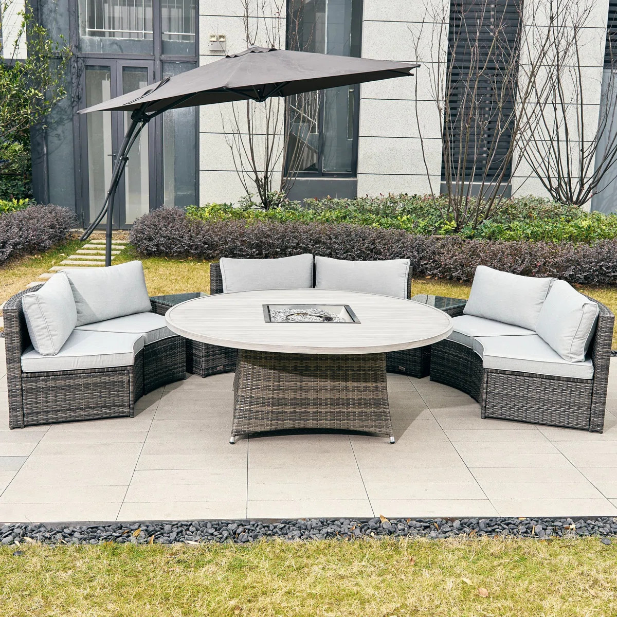 6 - Person Patio Conversation Set with Cushions | Wayfair North America