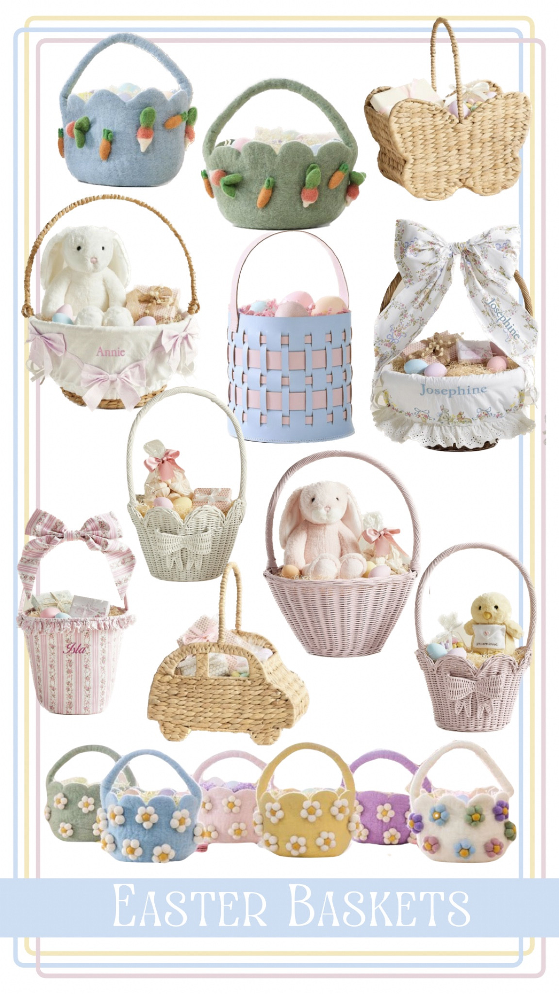 Easter baskets and liners for boys and girls


First easter, kids easter, toddler Easter, baby easter, easter gifts, grandmillenial easter, gifts under 50, gifts under 30, gifts under 100

#LTKKids #LTKBaby #LTKFindsUnder50