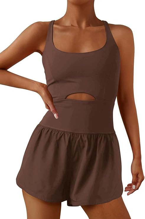 ReachMe Womens Running Onesie Workout Rompers One Piece Outfits Exercise Jumpsuits Gym Yoga Cloth... | Amazon (US)