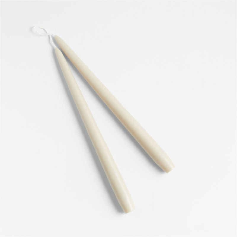 Dipped Parchment Beige Taper Candles, Set of 2 + Reviews | Crate & Barrel | Crate & Barrel