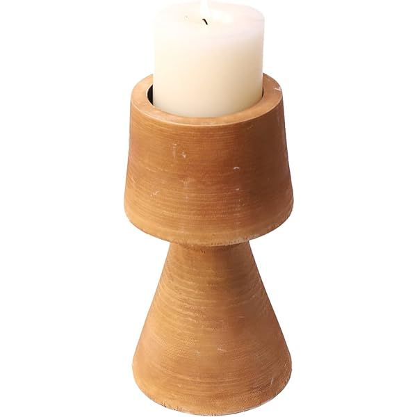 Athaliah Candle Holders for Pillar Candles,Wooden Farmhouse Pillar Rustic Large Candlesticks for Any | Amazon (US)
