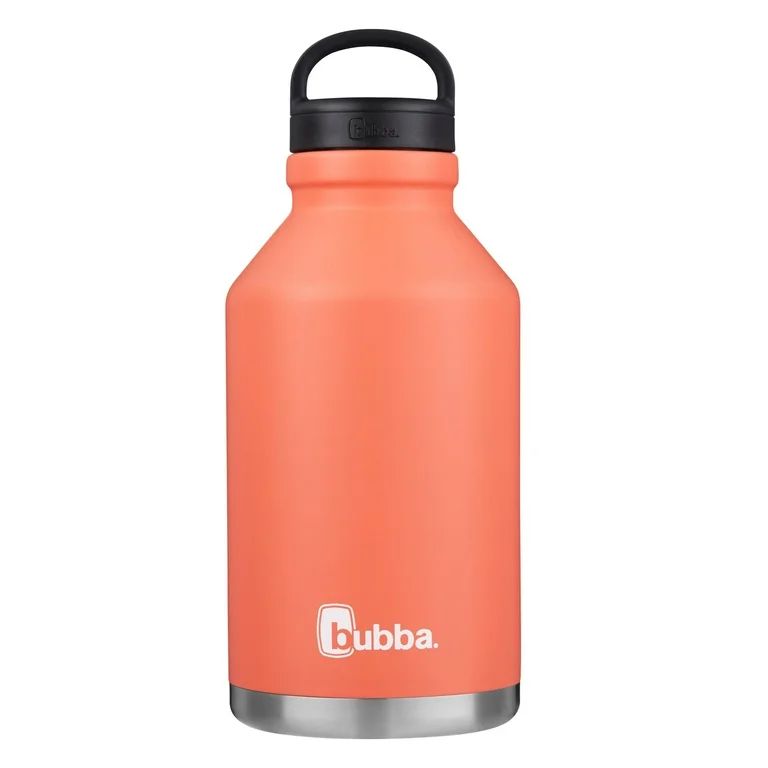 bubba Growler Stainless Steel Water Bottle Wide Mouth Rubberized Pink Sorbet, 64 fl oz. | Walmart (US)