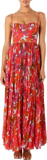 Achanti Print Pleated Maxi Dress | Nordstrom