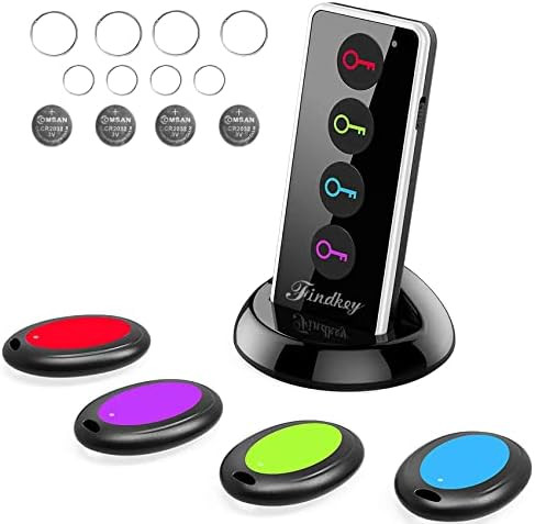Key Finder with Extra 4 Long Chains & Up to 131ft Working Range in Open Space, Simjar Wireless Remot | Amazon (US)