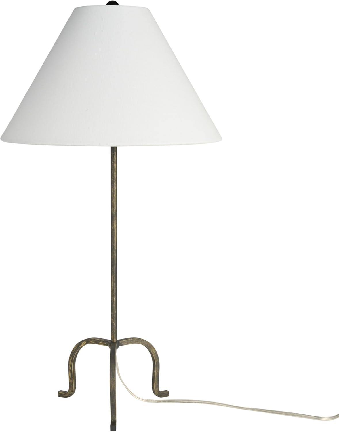 Nourison 28" Black Wrought Iron Heritage Metal Slim Tripod Table Lamp for Living Room, Bedroom, B... | Amazon (US)