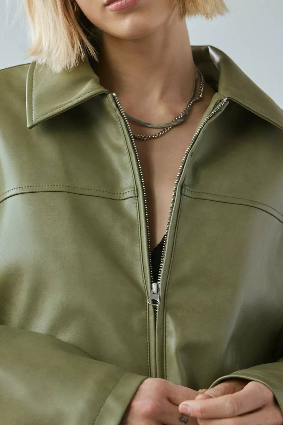 BDG Sasha Faux Leather Car Jacket | Urban Outfitters (US and RoW)