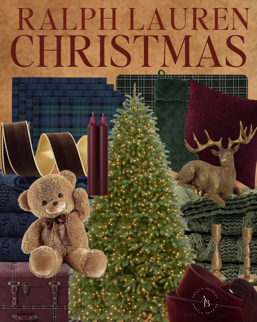 Channel the timeless charm of a Ralph Lauren Christmas with these curated décor finds. | Amazon (US)