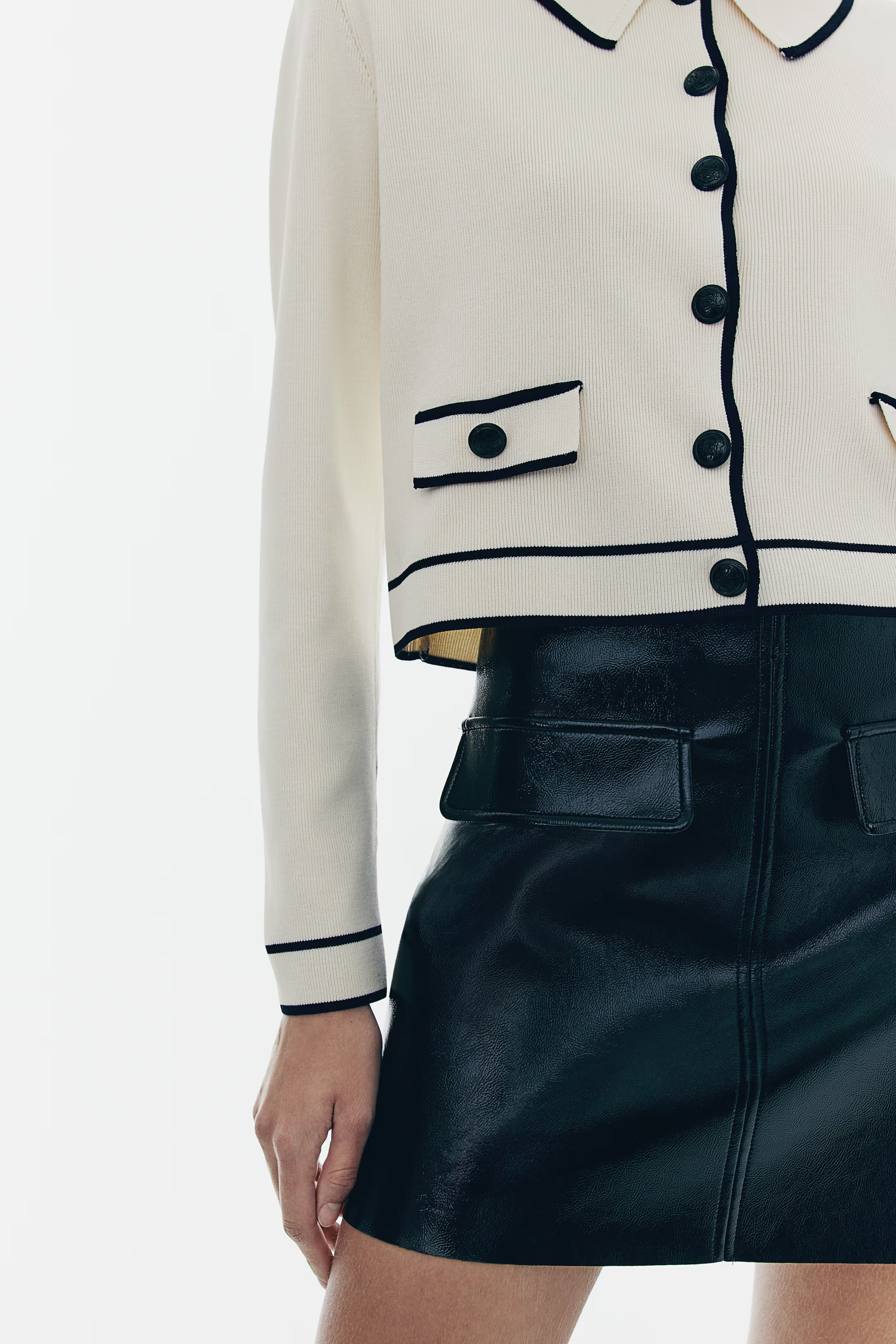 Collared cardigan - Cream - Ladies | H&M GB | H&M (UK, MY, IN, SG, PH, TW, HK)