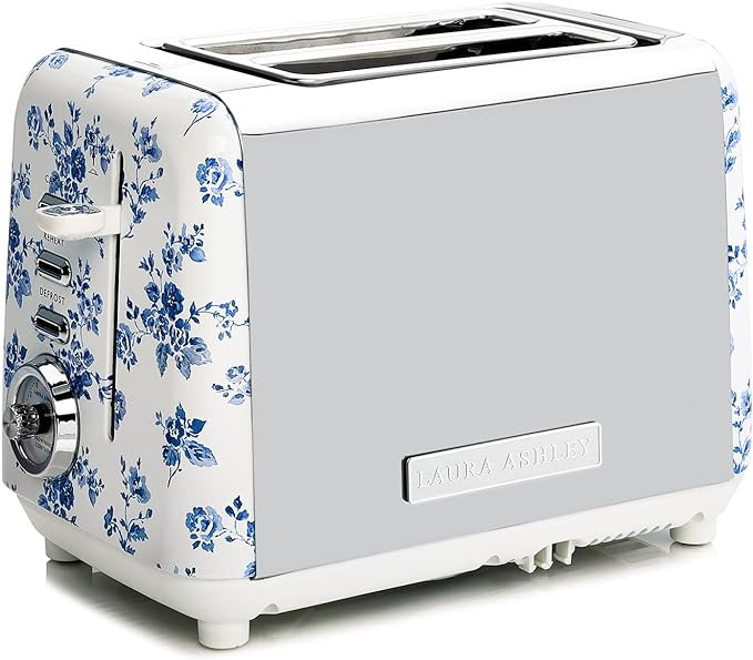 VQ Laura Ashley China Rose Stainless Steel 2 Slice Toaster | Bagels & Bread Toasters 2 Slices Wid... | Amazon (US)