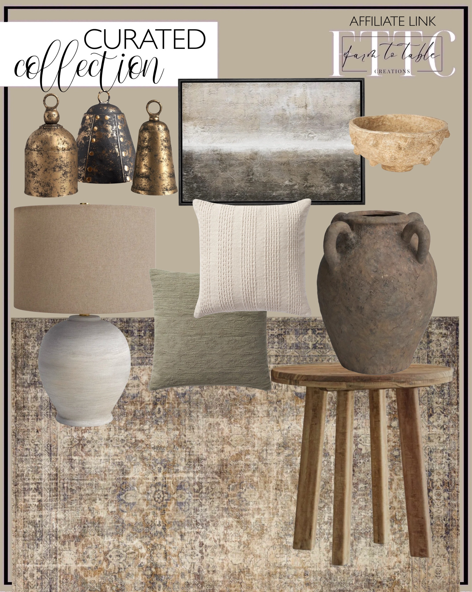 Wayfair Home Finds. Follow @farmtotablecreations on Instagram for more inspiration.

Amber Lewis x Loloi Morgan Sunset / Ink Area Rug. Paper Mache Bowls. Solid wood end table. Ceramic table lamp. Decorative bells. Ceramic vase with handles. Minimal Landscape Minimal Brown Brush Stroke Pastel Abstract Landscape.  Magnolia Home By Joanna Gaines X Loloi Scarlett Taupe Pillow. Magnolia Home By Joanna Gaines X Loloi Cameron Ivory Pillow

Wayfair Weekend Clearance | Bookshelf Decor | Bedroom Space | Cozy Corner | Bathroom | Curated Entryway | Spring  Decor | End of Year Clearance | Trending Decor | Viral Decor | Amazon Holiday | Bedroom corner | Coffee Table Decor | Neutral Decor | Fall Stem Sale | Target Finds | Skinny Bench | Bedroom | Living Room | Breakfast Nook | Amazon Home | Target Sale | Loloi Rugs | Magnolia Home | console table | console table styling | faux stems | entryway space | front porch decor | neutral decor | entryway decor | cozy home | affordable decor |  home decor | home inspiration | console styling | entryway rug | cozy moody home | moody home decor | neutral home | bathroom decor | living room | spring decor | Hearth & Hand | Studio McGee





#LTKHome #LTKStyleTip #LTKSaleAlert