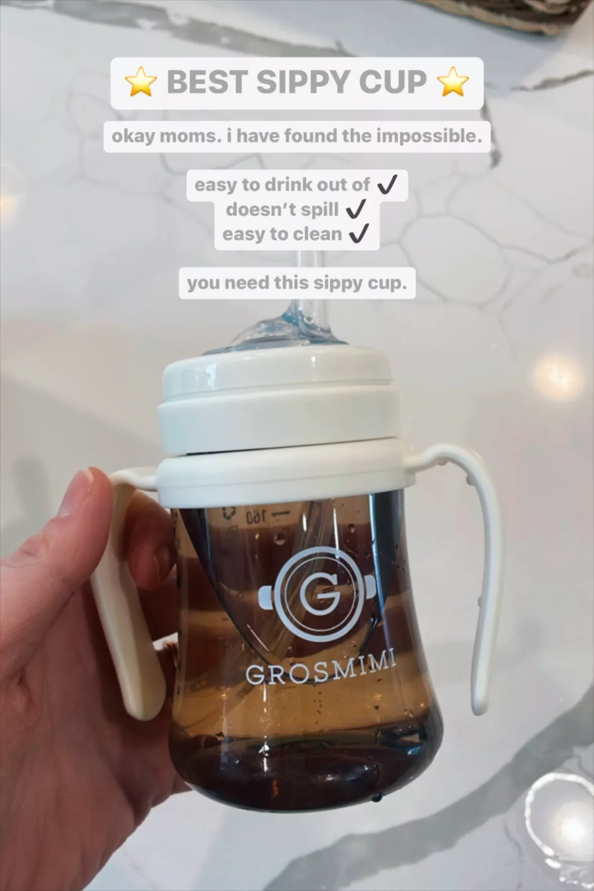  GROSMIMI Spill Proof no Spill Magic Sippy Cup with