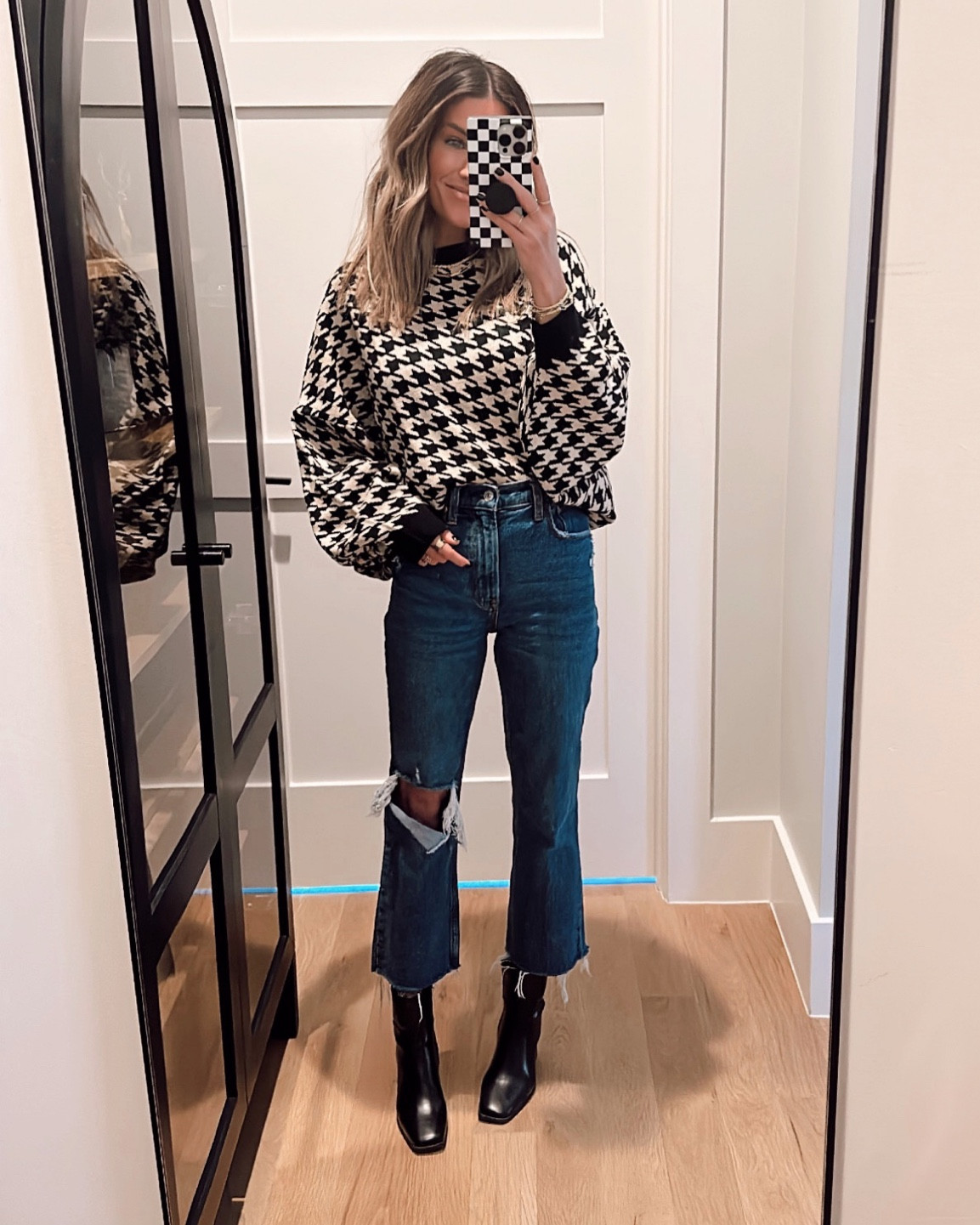 Size small in this sweater! Jeans are AF and I chopped the bottoms off. Booties are Amazon. 



#LTKunder50 #LTKshoecrush #LTKstyletip