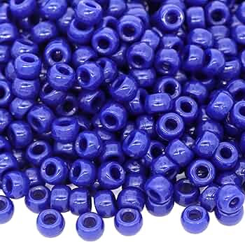 1000Pcs Pony Beads Bracelet 9mm Bronze Blue Plastic Barrel Pony Beads for Necklace,Hair Beads for... | Amazon (US)