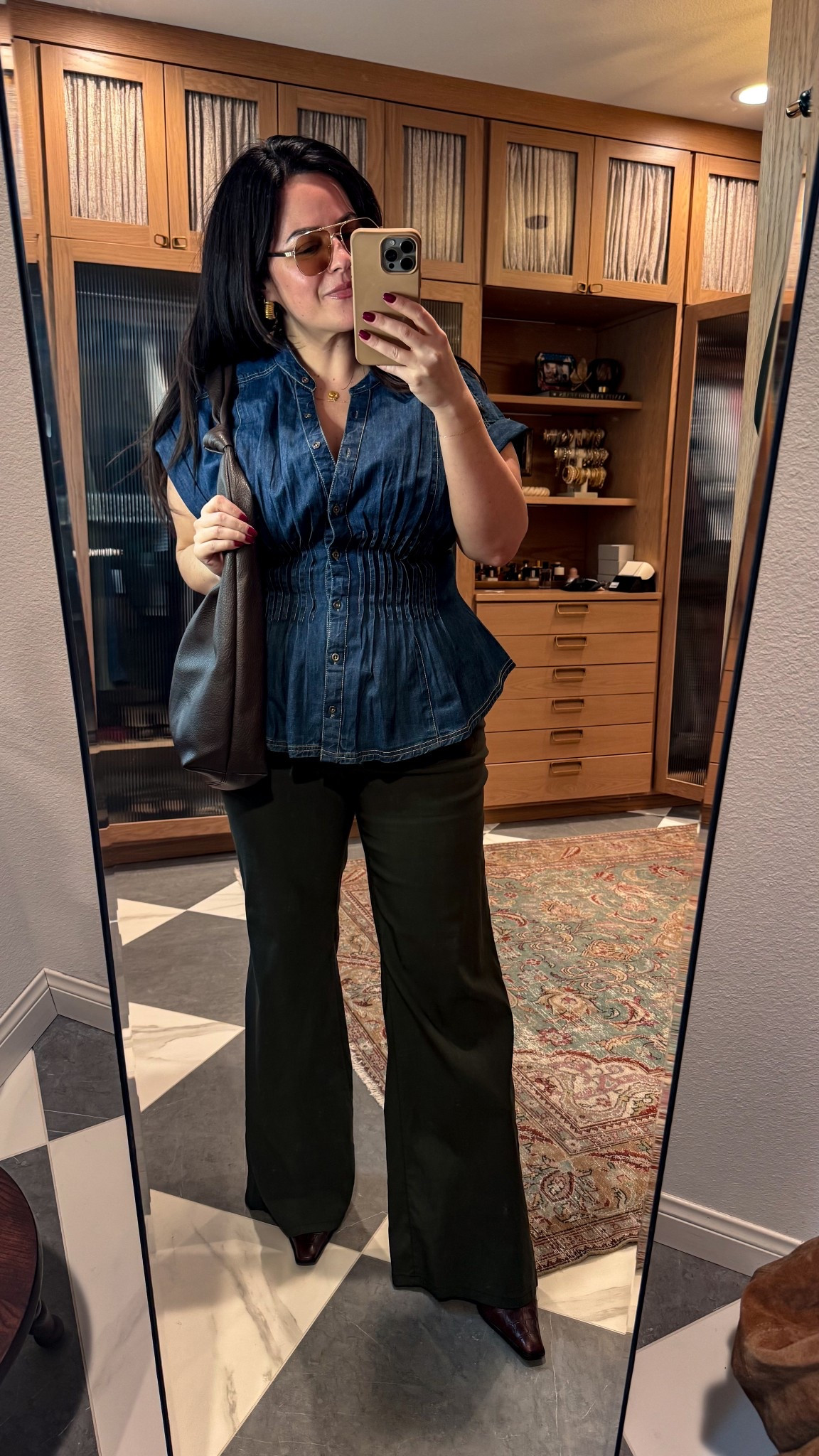 Anthro code!!! TRULY20 - 20% off $100+ Full-Price Apparel, Accessories, Shoes, Beauty & Home Purchase

Size xl in the peplum hourglass denim top  
33 in the stretch green pant 


#LTKSeasonal #LTKStyleTip #LTKSpringSale