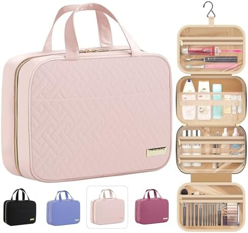 HOTOR Travel Toiletry Bag - Hanging Toiletry Bag for Women & Men, Makeup Bag/Big Comparment, Wate... | Amazon (US)