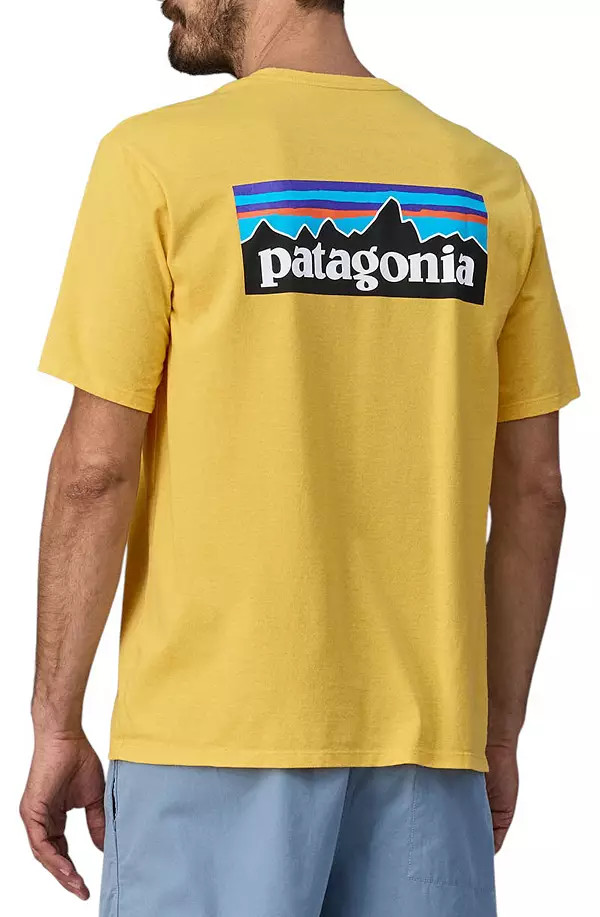 Patagonia Men's P-6 Logo Responsibili-Tee Short Sleeve T-Shirt | Dick's Sporting Goods | Dick's Sporting Goods